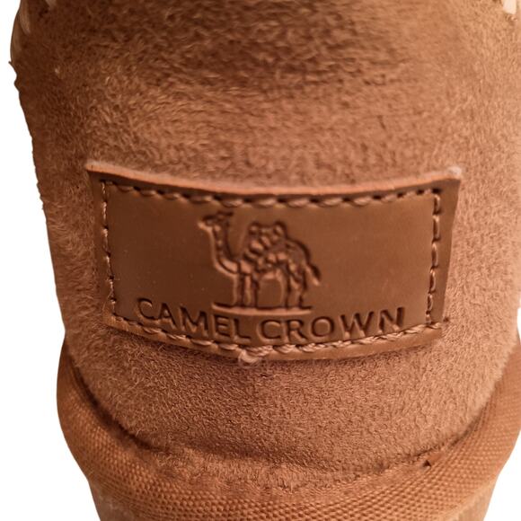Camel Crown Ladies Chestnut color, Faux Suede, Sherpa Lined, Booties Size 7.5 - Picture 6 of 12